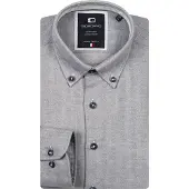 Giordano overhemd grijs button down geprint