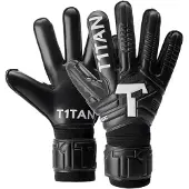 T1tan Classic 1.0 Black-out Goalkeeper Gloves With Finger Protection Zwart 9