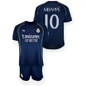 Real Madrid 25/26 Mbappe Away Set Blauw 6 Years Jongens