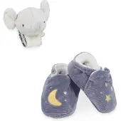 Kaloo Sound Wristband & Slippers Elephant Teddy Grijs Kinderen