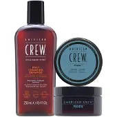 American Crew - Get The Look (Daily Shampoo+Fiber wax) Gift Set