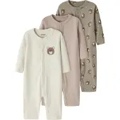 Name it Nachtkledij bruin / kaki / rosa / wit