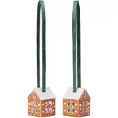 Kähler Gingerbread kerstdecoratie 5 cm 2-pack Bruin