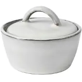 Broste Copenhagen Nordic Sand Kom Met Deksel - Serveerkommen Steengoed White - 14533516