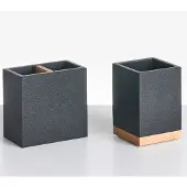 Beliani TAPICHE - Badkameraccessoireset - Zwart - Polyresin