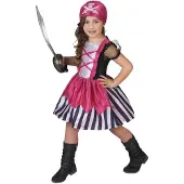 Vegaoo Roze piraten pakje voor meisjes - Verkleedkleding - 128/134