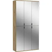 Ebuy24 Kledingkast Projekt X Emob - Artisan Oak - 91x193x34 Cm - Spiegeldeuren