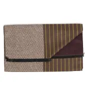 Tresanti BUSTO Fishbone-stripe double face viscose scarf Green (TRSCHE193 - 900)