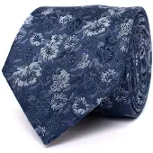 Tresanti DAIRE Silk tie with flowers Blue (TRTIIE348 - 800)