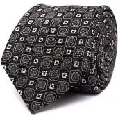 Tresanti DONELL Silk tie with small medallion Grey (TRTIIE360 - 200)