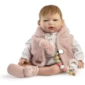 MuÑecas Guca Naiara Hand-painted Baby Reborn 46 Cm-with Natural Hair 38 Cm Roze Kinderen