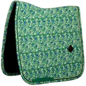 Kentucky Horsewear Horsewear - Zadeldoek velvet paisley garden printing green/navy dressuur
