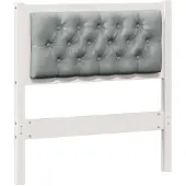 vidaXL Hoofdbord Anders Wit en lichtgrijs 75 cm Massief grenenhout