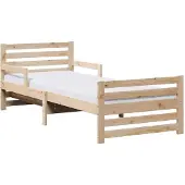 vidaXL Bedframe met uitklapbare matras Bruin 80 x 200 cm