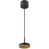 SLV Hanglamp Grip! Flat zwart met goud Ø 14cm
