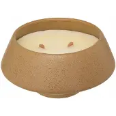 Atmosphera Geurkaars Bruin met Houten Pit, 580g, 30u Brandduur, 18x9cm