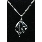 MOOYE ® - Collectie Zilveren Panter ketting hanger - middel