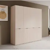 Meubella - Kledingkast Shelton - Beige - 202 cm