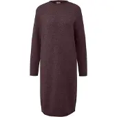 QS Gebreide jurk aubergine