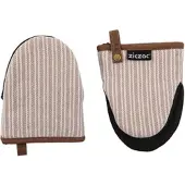 Ziczac Keukenhandschoen Venton Sand (Set van 2)