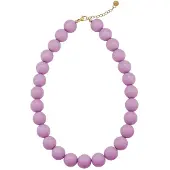 Yehwang Chunky Kralenketting Paars - Dames - Korte Pastel Ketting - Grote Kralen - Trendy Sieraad - Lila / Violet
