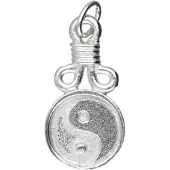 MOOYE ® - Collectie Zilveren Yin Yang kettinghanger