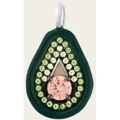 MOOYE ® - Collectie Zilveren Avocado hanger met zirkonia's