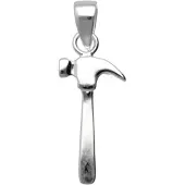 MOOYE ® - Collectie Zilveren Hamer glad kettinghanger