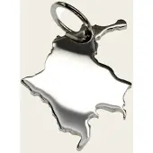 MOOYE ® - Collectie Zilveren Landkaart Colombia ketting hanger