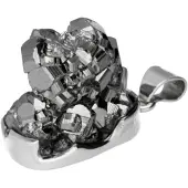 MOOYE ® - Collectie Zilveren Pyriet vooruit stekend kettinghanger