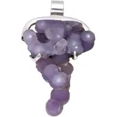 MOOYE ® - Collectie Zilveren Druiven Agaat edelsteen XL kettinghanger