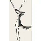 MOOYE ® - Collectie Zilveren Landkaart Sylt ketting hanger
