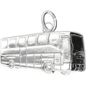 MOOYE ® - Collectie Zilveren Stadsbus 3D kettinghanger