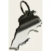 MOOYE ® - Collectie Zilveren Landkaart Libanon ketting hanger