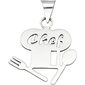 MOOYE ® - Collectie Zilveren Chef kok kettinghanger