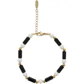 Faina Armband goud / zwart / wit