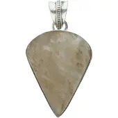 MOOYE ® - Collectie Zilveren Chalcedoon edelsteen punt groot hanger