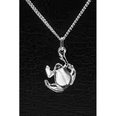 MOOYE ® - Collectie Zilveren Kikker ketting hanger