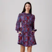 S&J Weekends Korte blouse-jurk met grafische print