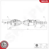 ESEN SKV 40SKV024 Aandrijfas