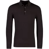 Cavallaro Napoli Bruine lange mouw polo merinowol