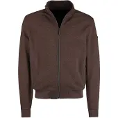Baileys bruin effen vest normale fit katoen