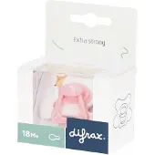 Difrax Fopspeen Natural 18m+ Soft Pink Deer 1 St Fopspeen