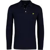 Lyle & Scott Donkerblauwe lange mouwen polo normale fit