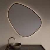 Gliss Design Spiegel fenix met indirecte led verlichting en verwarming 120 cm koper rose