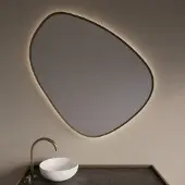 Gliss Design Fenix badkamer spiegel mat goud 100 cm