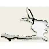 MOOYE ® - Collectie Zilveren Landkaart Haïti ketting hanger