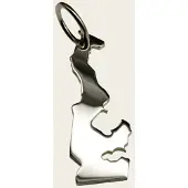 MOOYE ® - Collectie Zilveren Landkaart Monaco ketting hanger