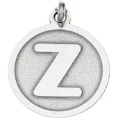 MOOYE ® - Collectie Zilveren Letter Z rond mat en glans kettinghanger