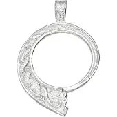 MOOYE ® - Collectie Zilveren Draak in cirkel kettinghanger